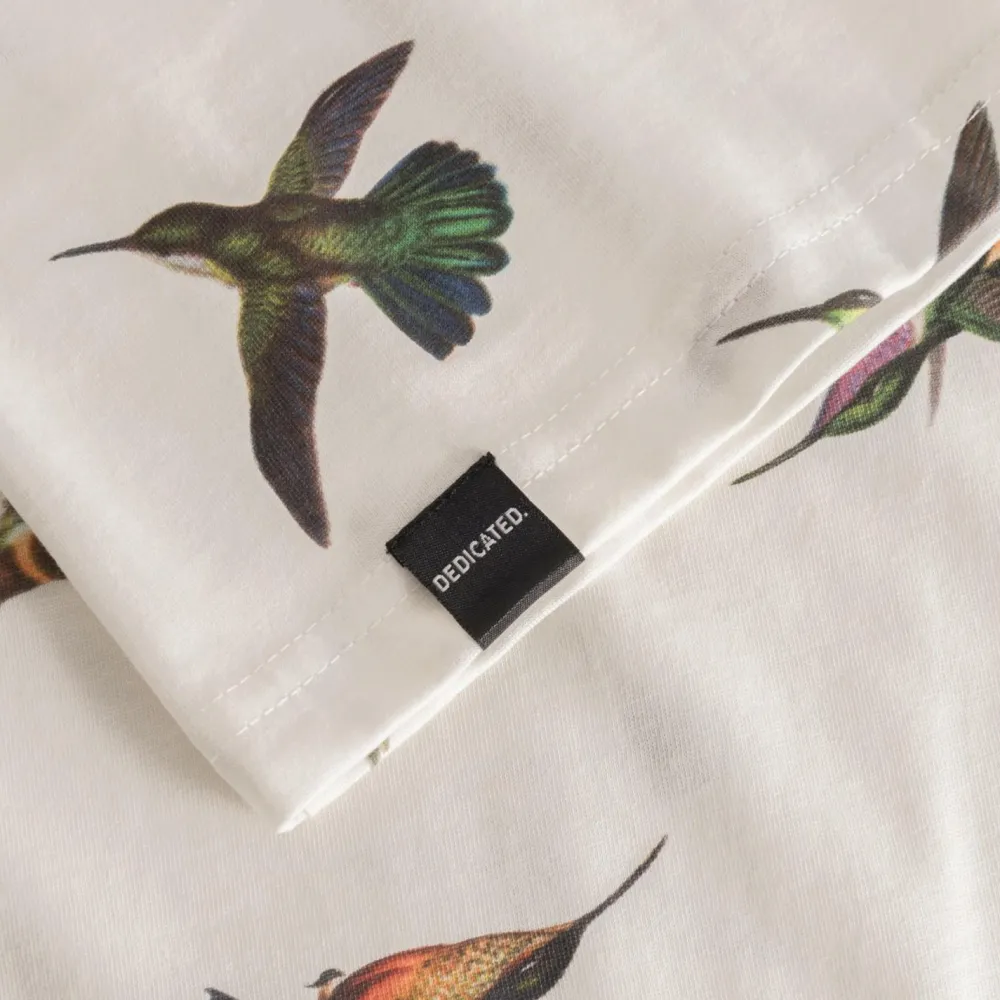 DEDICATED - T-Shirt Stockholm Hummingbirds - T-Shirt Off-White Sale