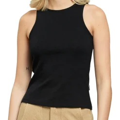 DEDICATED Shirts, Hemden & Longsleeves|Alltagsbekleidung-- Women's Rib Top Valdermarsvik - Top Black