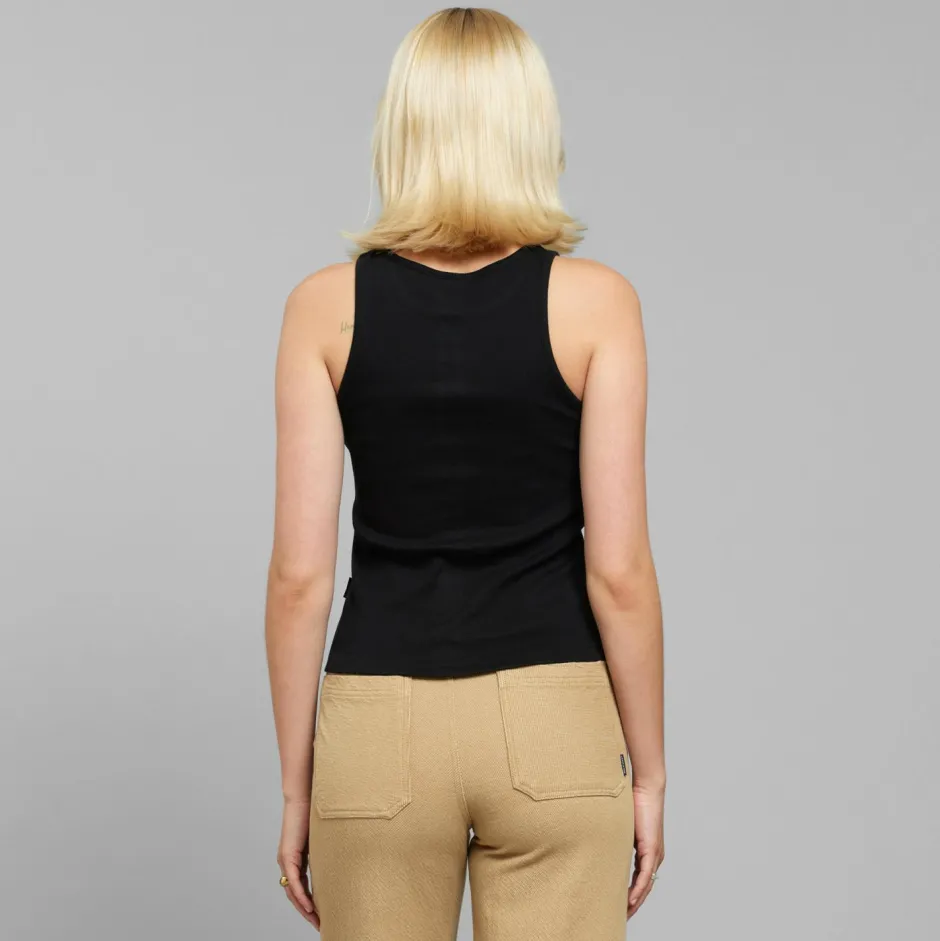 DEDICATED Shirts, Hemden & Longsleeves|Alltagsbekleidung-- Women's Rib Top Valdermarsvik - Top Black