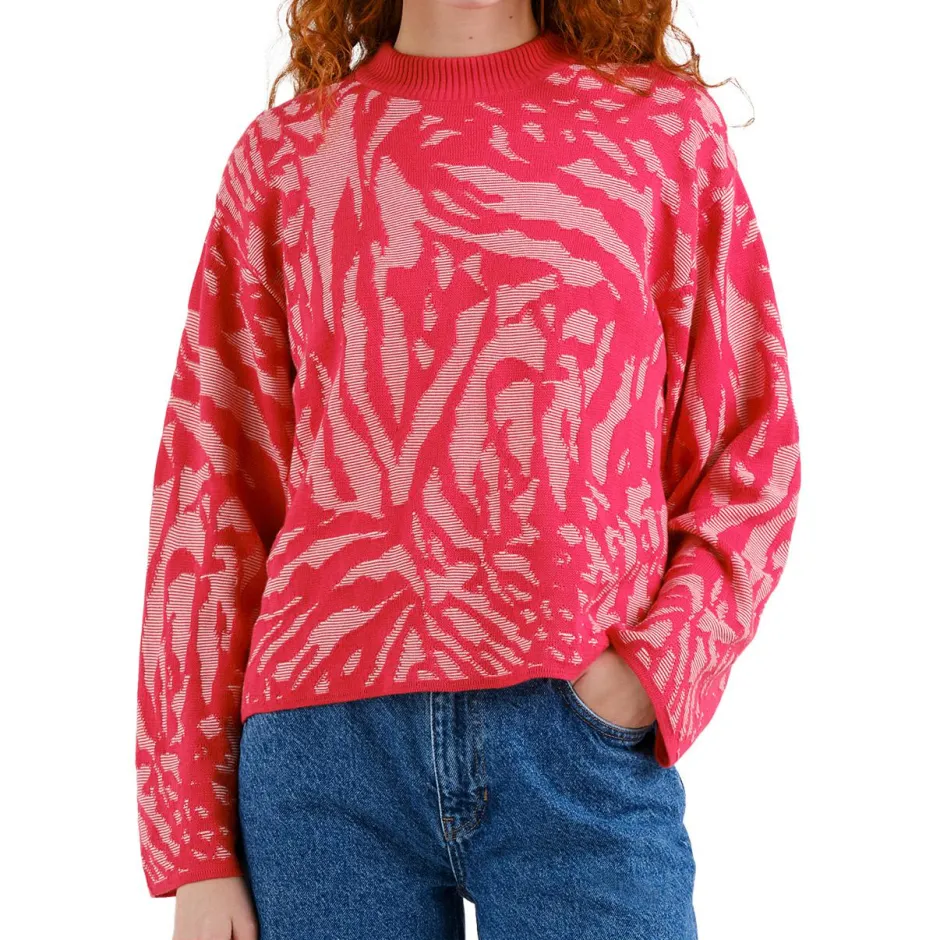 DEDICATED Pullover & Hoodies|Alltagsbekleidung-- Women's Sweater Limhamn Animal - Pullover True Red