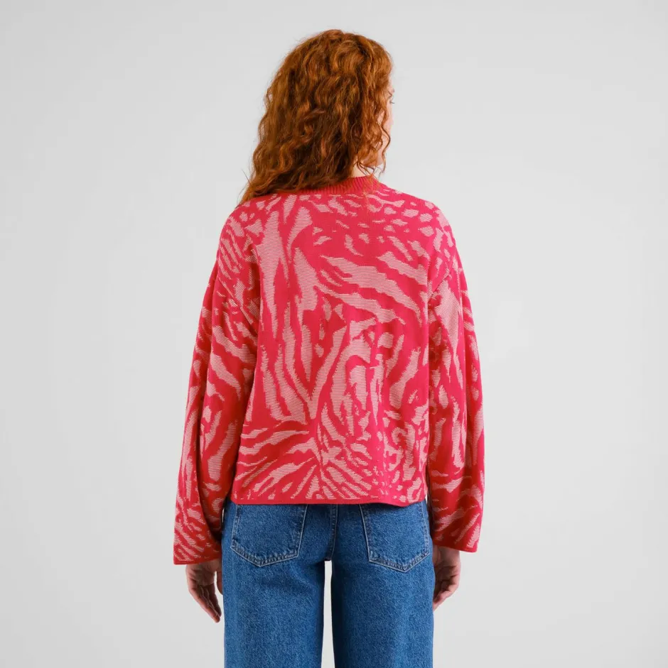 DEDICATED Pullover & Hoodies|Alltagsbekleidung-- Women's Sweater Limhamn Animal - Pullover True Red