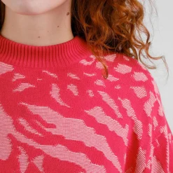DEDICATED Pullover & Hoodies|Alltagsbekleidung-- Women's Sweater Limhamn Animal - Pullover True Red