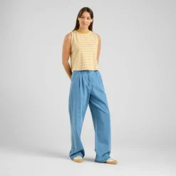 DEDICATED Shirts, Hemden & Longsleeves|Alltagsbekleidung-- Women's Top Namsos Stripes - Top