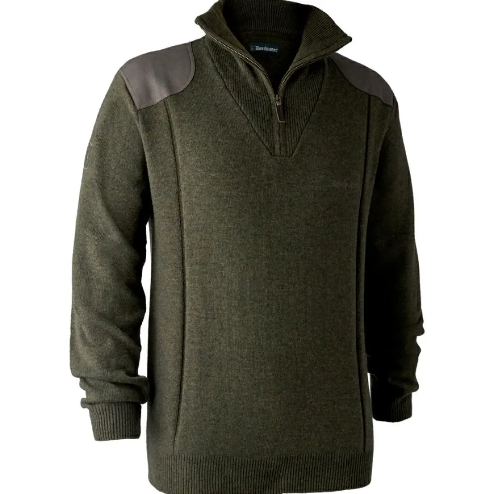 - heffied Knit with Zip Neck - Wopuover < Deerhunter Clearance
