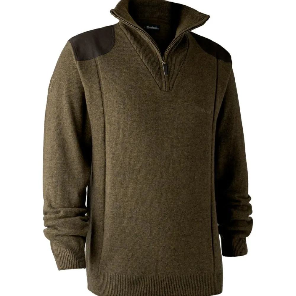 - heffied Knit with Zip Neck - Wopuover < Deerhunter Clearance
