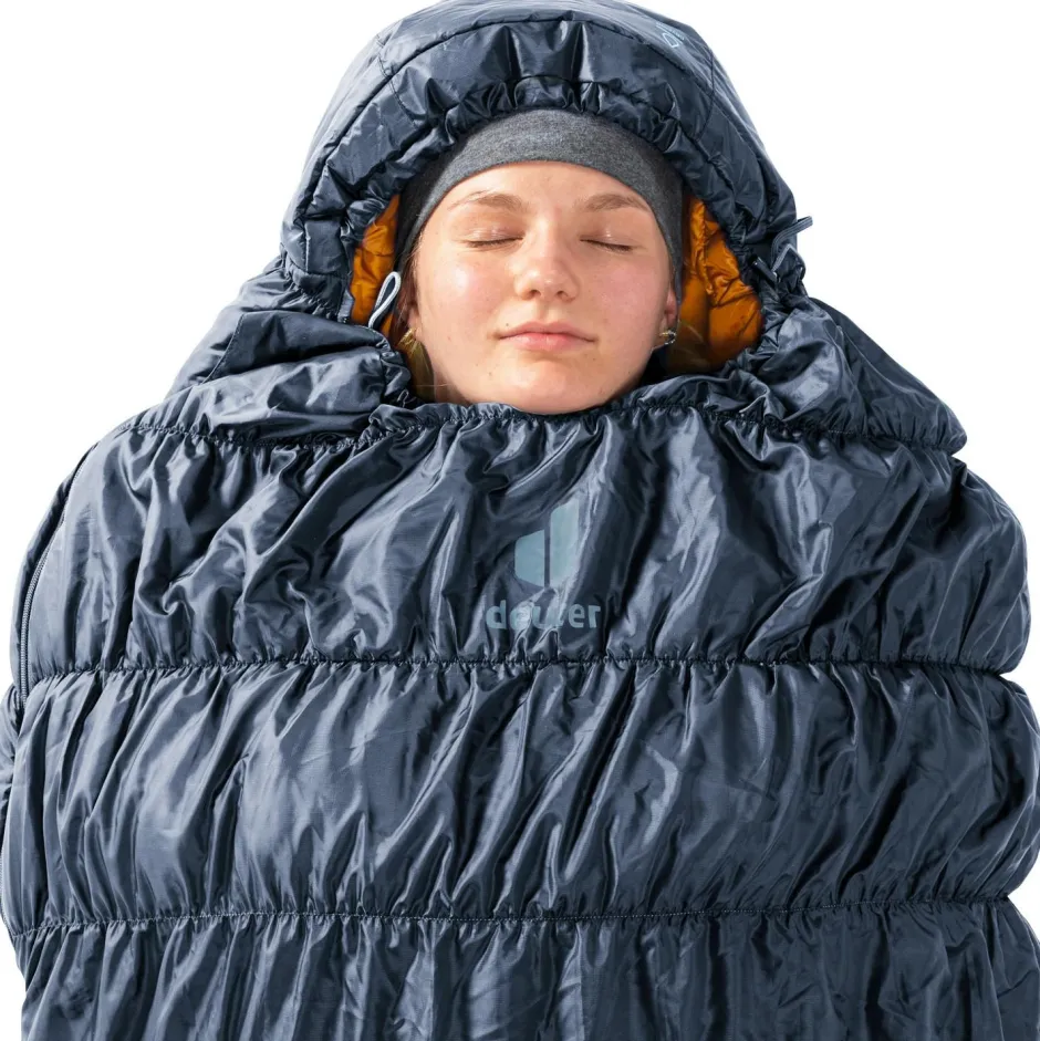 Deuter Kunstfaserschlafsäcke-- Women's Exosphere SL +4°C - Kunstfaserschlafsack Ink / Maple