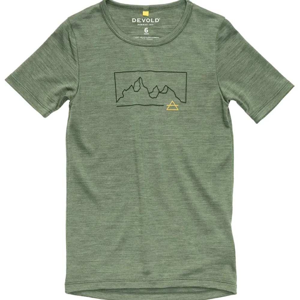 - Kid's Active Outline Tee - Merinoshirt < Devold Hot