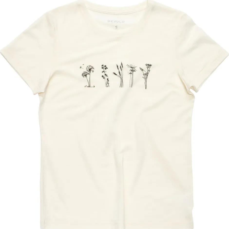 Devold Wanderbekleidung|T-Shirts-- Women's Classic Flowers Tee - Merinoshirt