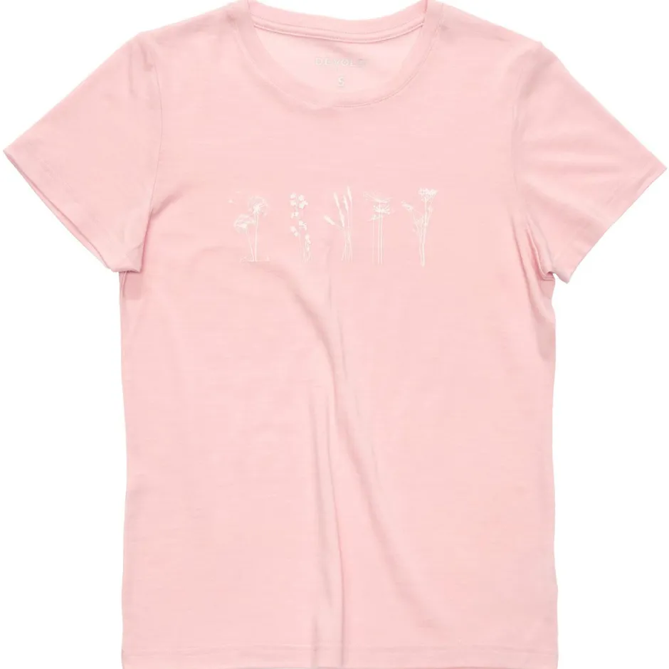 Devold Wanderbekleidung|T-Shirts-- Women's Classic Flowers Tee - Merinoshirt