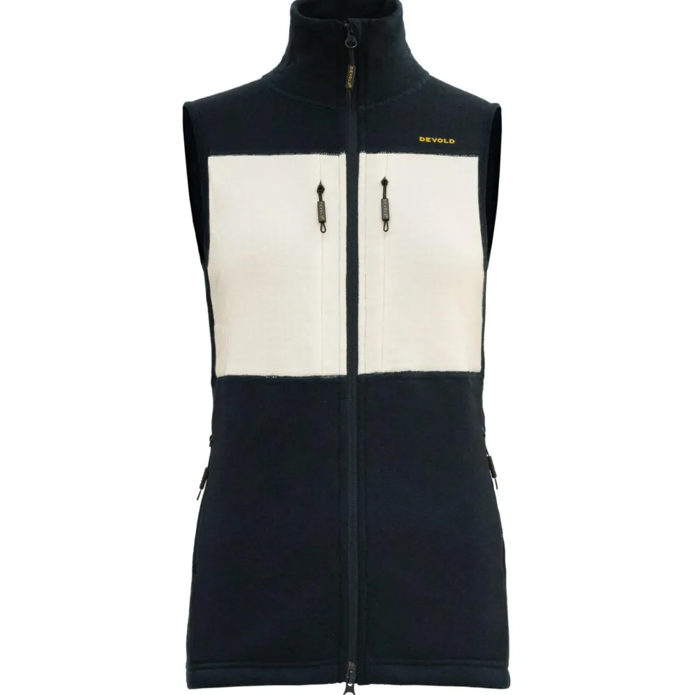 Devold - Women's Egga Grid Merino Vest - Wollweste Ink / Off-White New