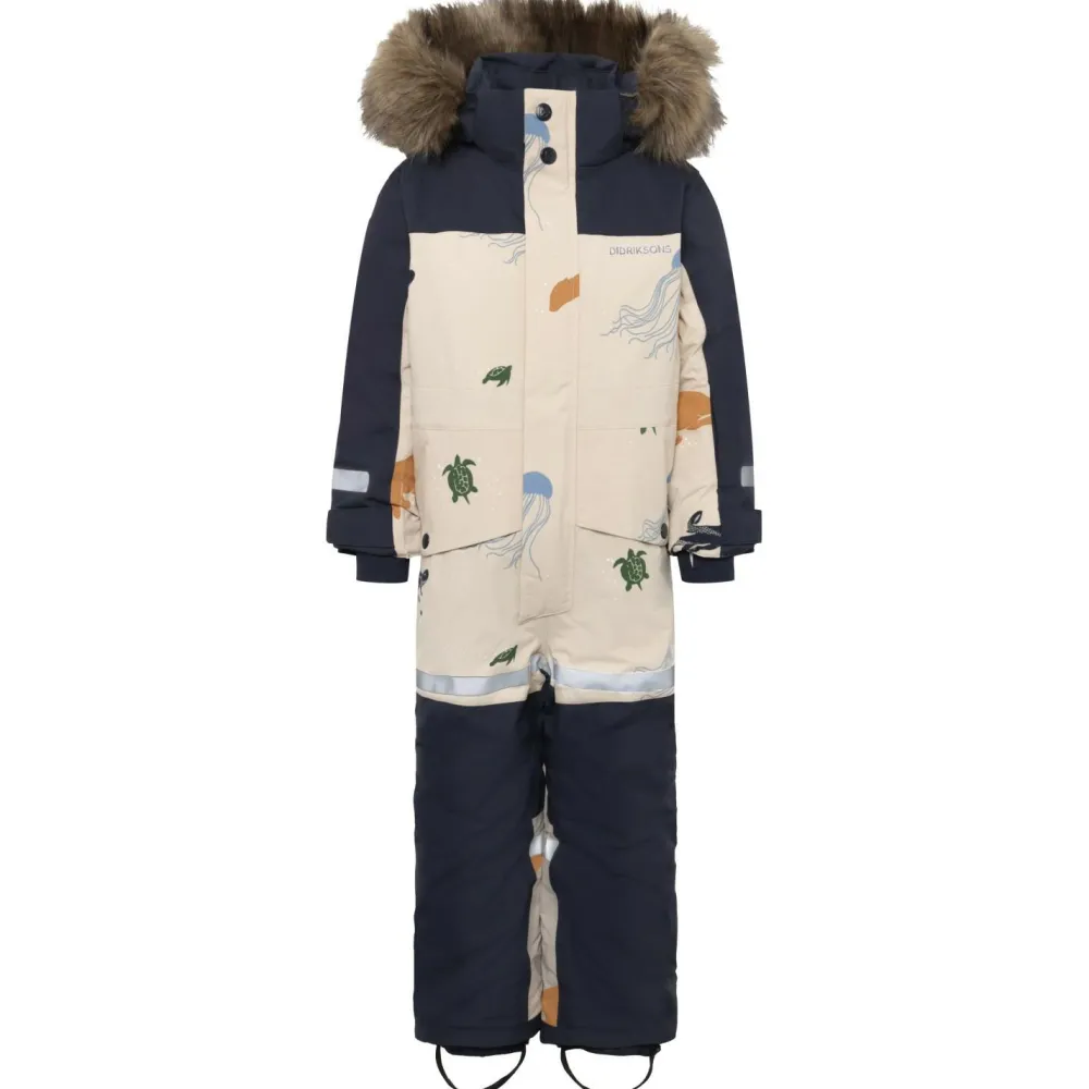Didriksons - Kid's Bjärven Cover SE 2 - Overall Winter Ocean Multi Reflex Online