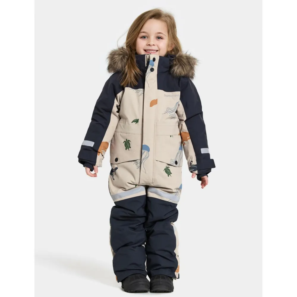Didriksons - Kid's Bjärven Cover SE 2 - Overall Winter Ocean Multi Reflex Online