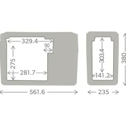 Dometic Outdoor-Küche-- CFF 12 - Kühlbox Slate / Nebelgrau