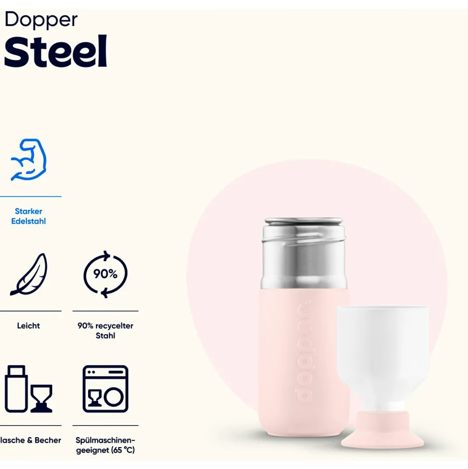 Dopper Trinkflaschen|Outdoor-Küche-- Steel - Trinkflasche