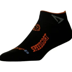 Drymax - Lite Trail Running Mini Crew - SPEEDGOAT - Laufsocken Black / Foliage Green / Orange