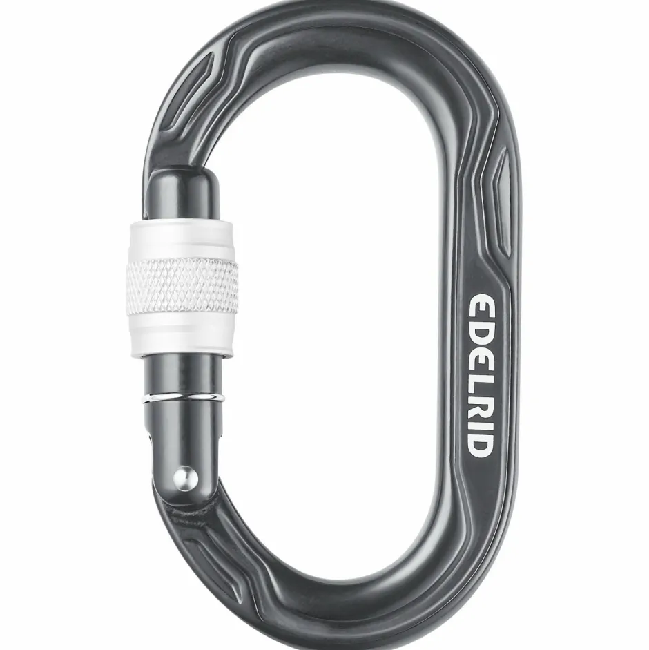 Edelrid Karabiner & Express-Sets-- Kiwi Screw - Schraubkarabiner Anthracite