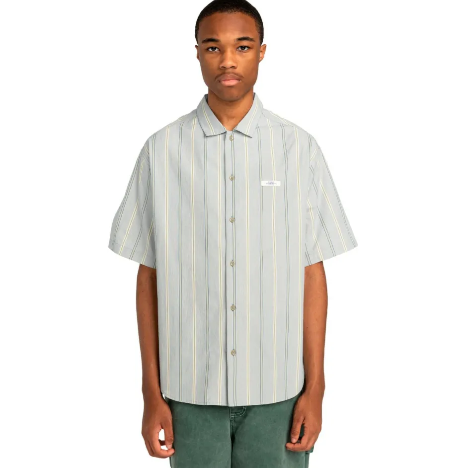 Element Shirts, Hemden & Longsleeves|Alltagsbekleidung-- Idle S/S - Hemd Beige / Blue / Riffle Green