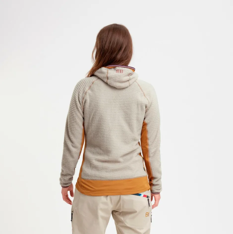 Elevenate Skibekleidung|Kletterbekleidung-- Women's Vertical Hood - Fleecepullover Ginger Beige