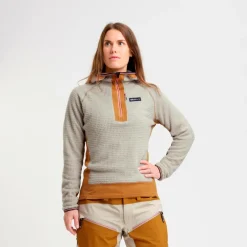 Elevenate Skibekleidung|Kletterbekleidung-- Women's Vertical Hood - Fleecepullover Ginger Beige