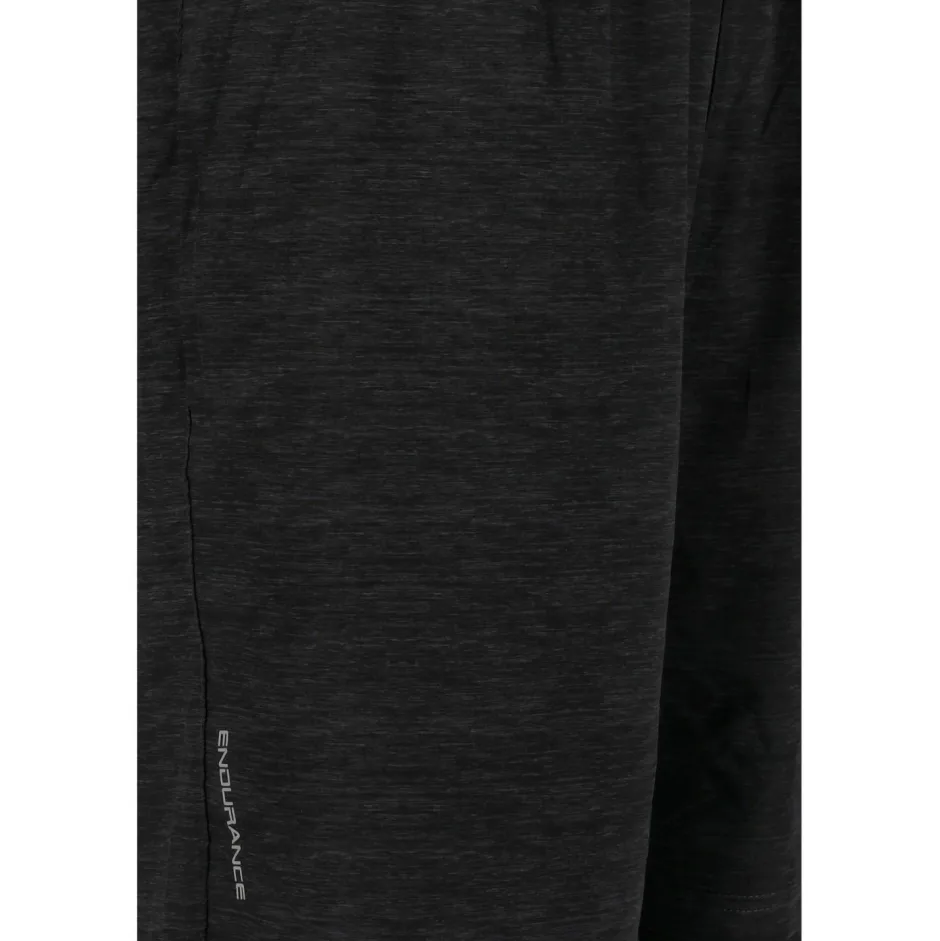 ENDURANCE Laufbekleidung|Hosen-- Vanclause Melange 2-In-1 Shorts - Laufshorts Black Melange