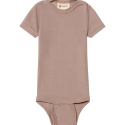 - Baby-Body Kurzarm mit Druckknöpfen an den Schulter - Merinounterwäsche < Engel Outlet