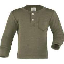 Engel Alltagsbekleidung|Shirts, Hemden & Longsleeves-- Baby Shirt mit Knopfleiste - Merinoshirt