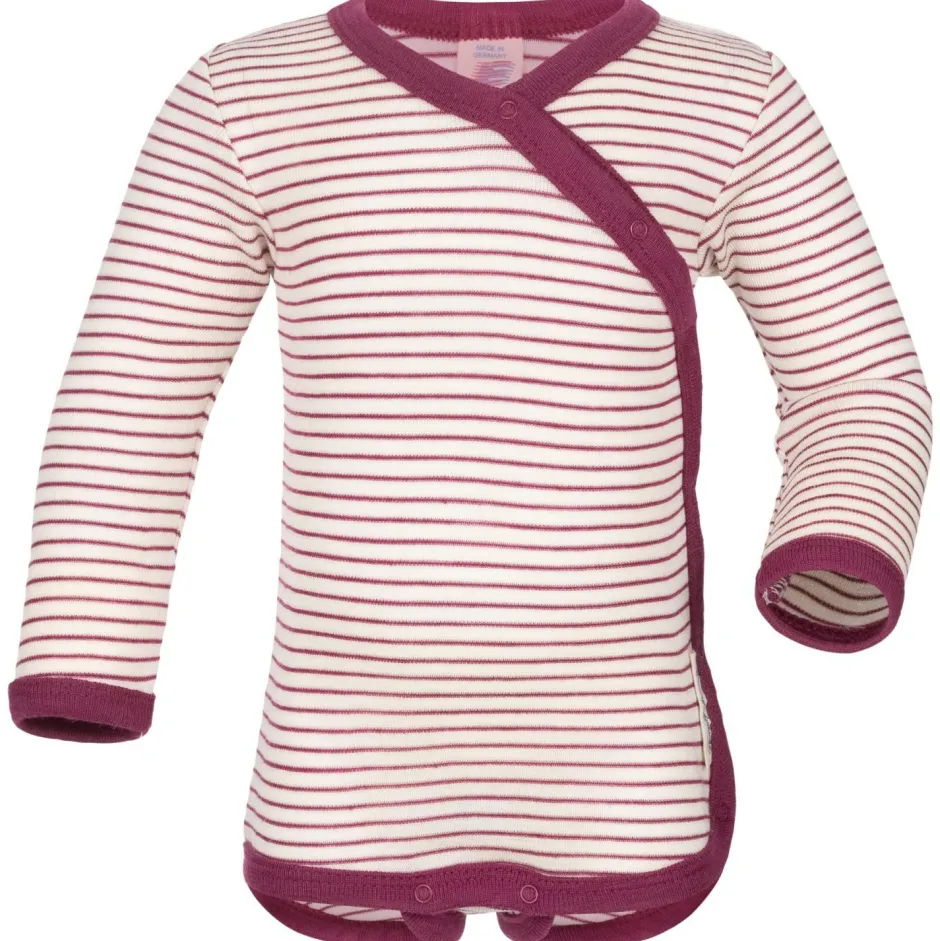 Kinder Engel - Kid's Baby-Wickelbody Langarm - Merinounterwäsche
