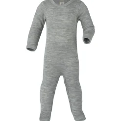 Engel Merinounterwäsche|Unterwäsche-- Kid's Schlafoverall mit Druckknöpfen - Overall