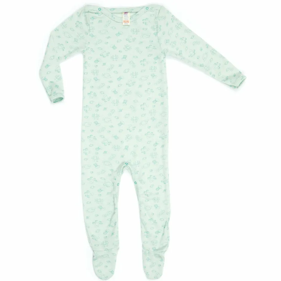 Engel Merinounterwäsche|Unterwäsche-- Kid's Schlafoverall mit Druckknöpfen - Overall