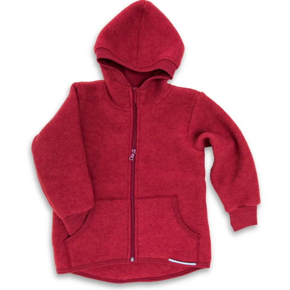 Kinder Engel - Kinder Kapuzenjacke Wollfleece - Wolljacke