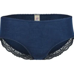 Engel - Women's Panty mit Spitze - Seidenunterwäsche Marine New