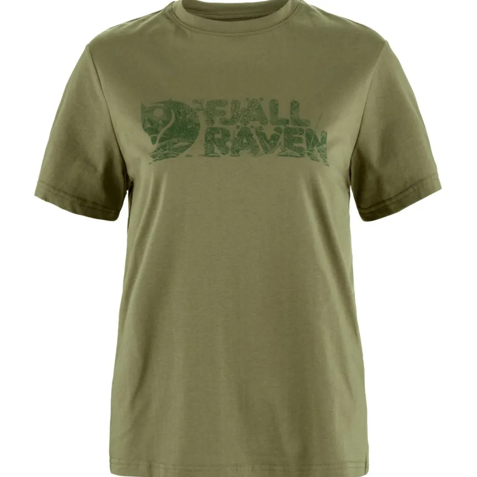 Fju00e4llru00e4ven Wanderbekleidung|T-Shirts-Fjällräven - Women's Lush Logo T-Shirt - T-Shirt