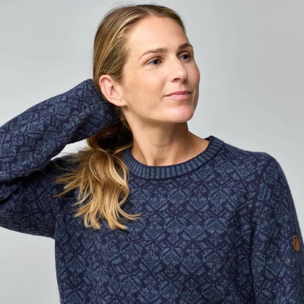 Fju00e4llru00e4ven Fjällräven - Women's Snow Round Neck Sweater - Wollpullover Online