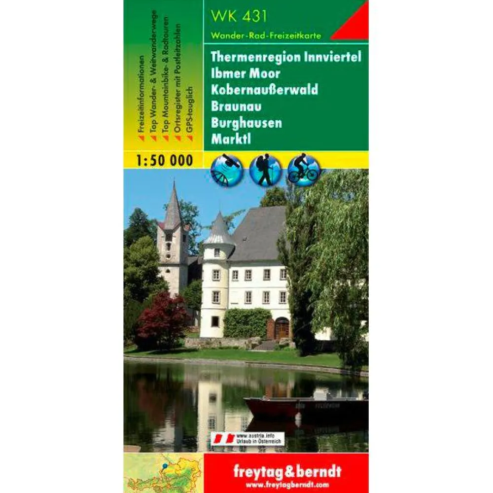 Freytag & Berndt - Ibmer Moor-Kobernaußerwald-Braunau-Burghausen-Marktl - Wanderkarte Auflage 2013 Clearance
