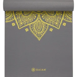 GAIAM - 6 mm Premium Printed Yoga Mat - Yogamatte Citron Sundial Clearance