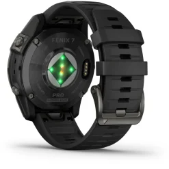 Garmin - Fenix 7 Pro Sapphire Solar - Multifunktionsuhr Carbon Grey DLC Titan with Black Band Sale