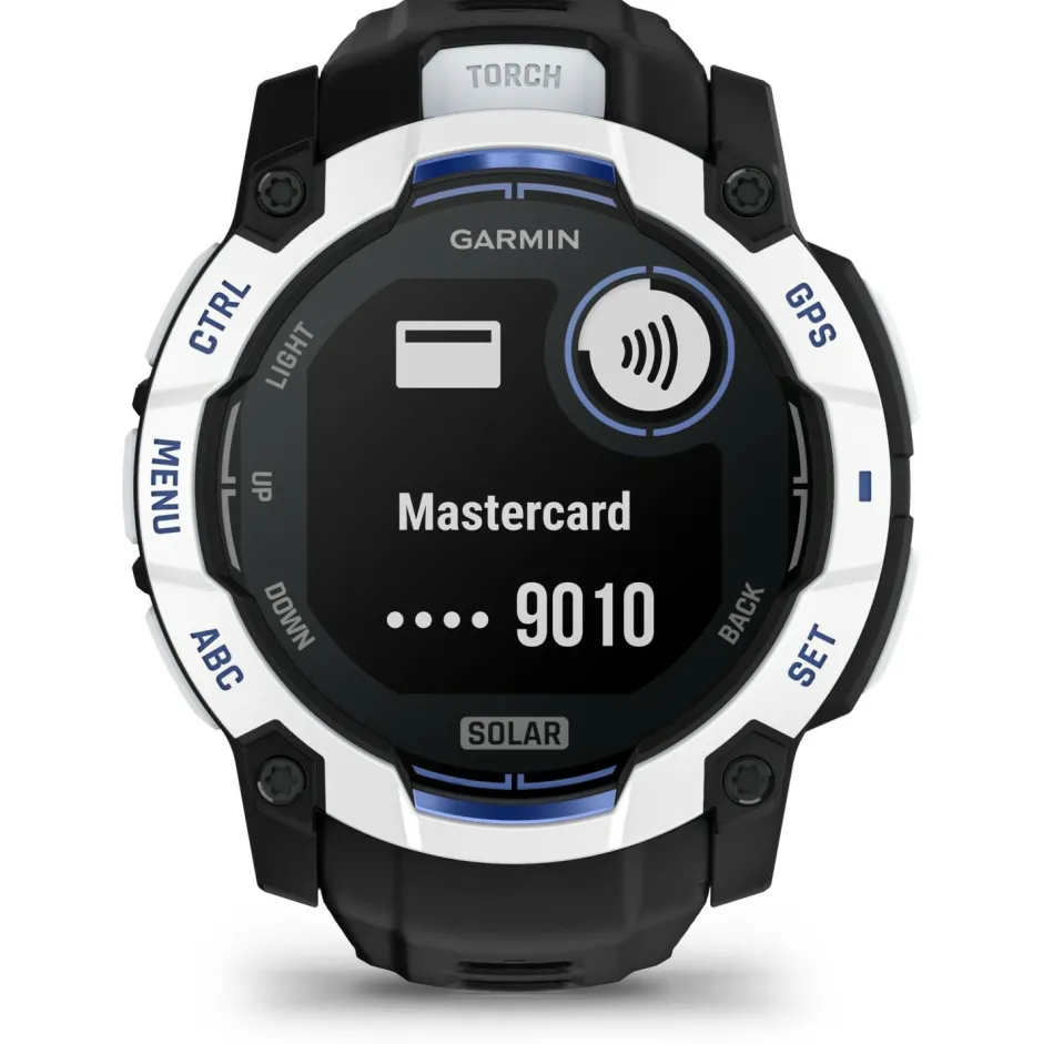 Garmin Pulsuhren|Laufausrüstung-- Instinct 3 Solar 50 - Multifunktionsuhr Black / Stone White / Black