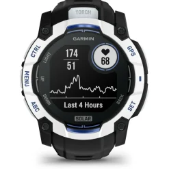 Garmin Pulsuhren|Laufausrüstung-- Instinct 3 Solar 50 - Multifunktionsuhr Black / Stone White / Black