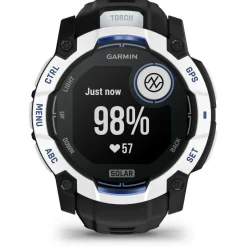 Garmin Pulsuhren|Laufausrüstung-- Instinct 3 Solar 50 - Multifunktionsuhr Black / Stone White / Black