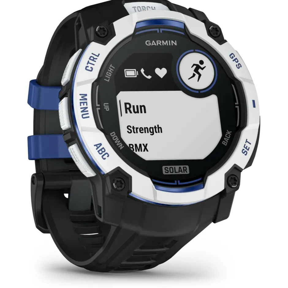 Garmin Pulsuhren|Laufausrüstung-- Instinct 3 Solar 50 - Multifunktionsuhr Black / Stone White / Black