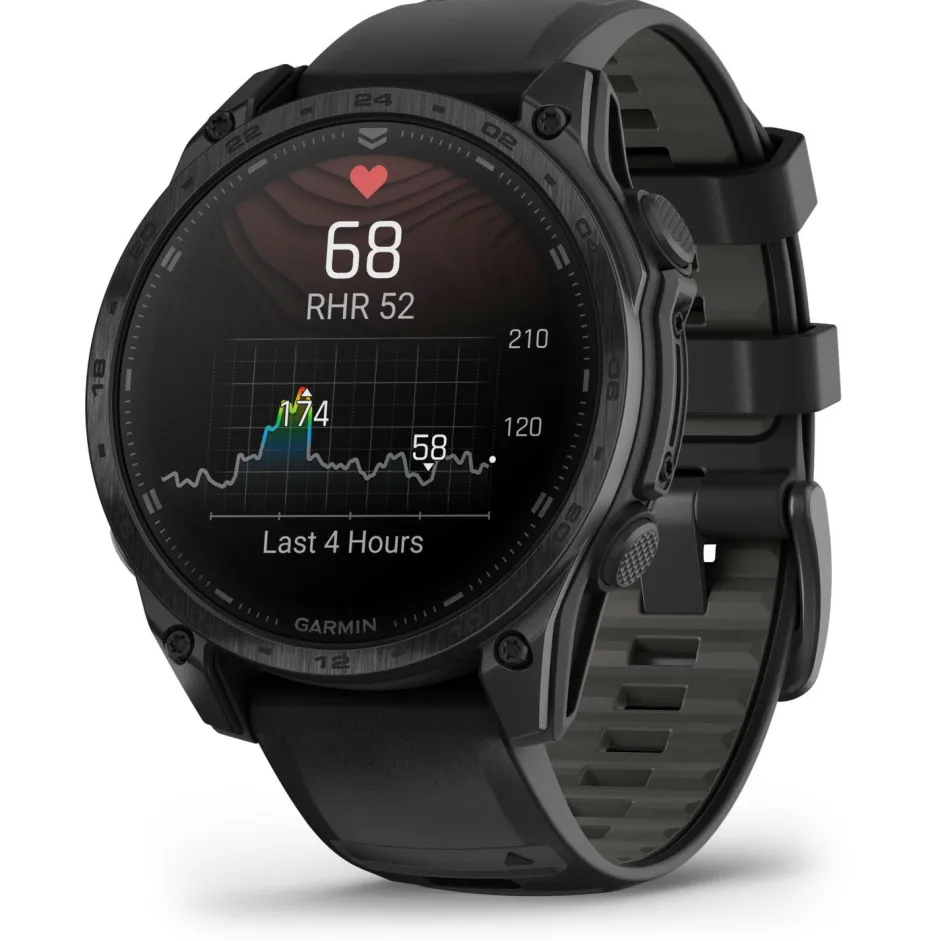 Garmin Uhren-- Tactix 8 - 47 mm Amoled - Multifunktionsuhr Sapphire Black Titan Dlc