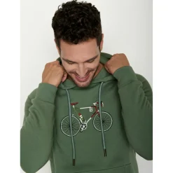GreenBomb Alltagsbekleidung|Pullover & Hoodies-- Bike Enzo Simple Trek Hoodie - Hoodie Soft Sage