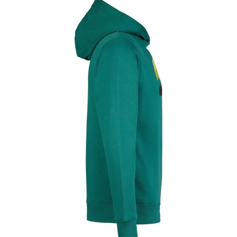 GreenBomb Alltagsbekleidung|Pullover & Hoodies-- Nature Forest Happy Star Hooded Sweater - Hoodie Jungle Green