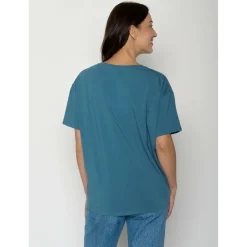 GreenBomb Alltagsbekleidung|T-Shirts-- Women's Les Fleurs Feel T-Shirt - T-Shirt True Blue