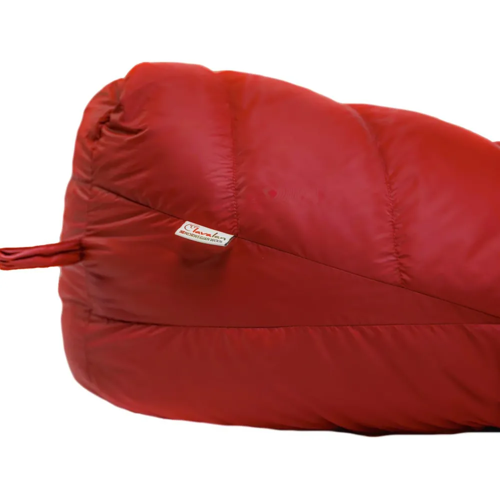 Gru00fcezi Bag Grüezi Bag - Biopod Down Hybrid Ice Alpine 190 - Daunenschlafsack Cherry Hot