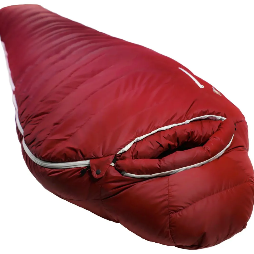 Gru00fcezi Bag Grüezi Bag - Biopod Down Hybrid Ice Alpine 190 - Daunenschlafsack Cherry Hot