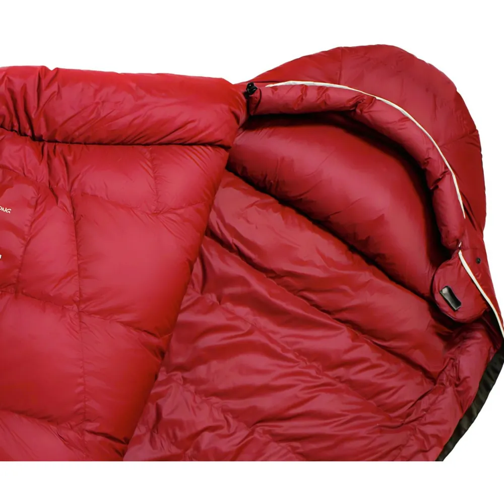 Gru00fcezi Bag Grüezi Bag - Biopod Down Hybrid Ice Alpine 190 - Daunenschlafsack Cherry Hot