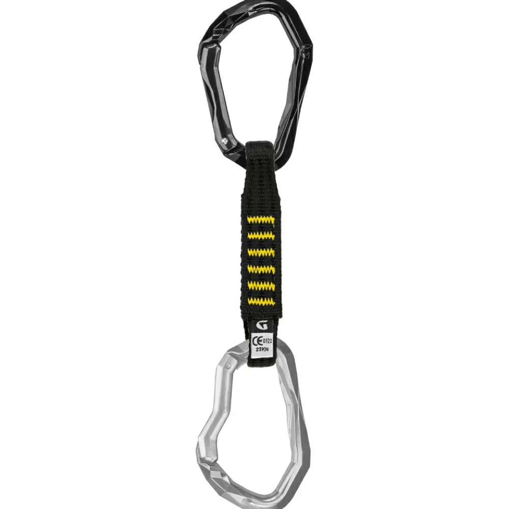 Grivel - Rock Safety Quickdraw Sport Stealth - Express-Set Black / Yellow / Silver Outlet