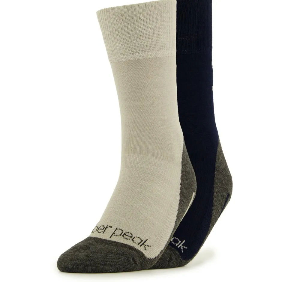 Heber Peak Merinosocken|Socken-- EvergreenHe. Hiking Crew Socks 2-Pack - Wandersocken