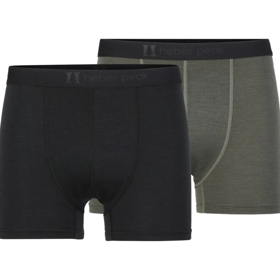 Heber Peak Alltagsbekleidung|Wanderbekleidung-- MerinoMix165 PineconeHe. Boxer 2-Pack - Merinounterwäsche